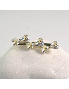 Spinka do włosów 3 KOKARDY ZŁOTE CRYSTAL AB Lolita Akcesoria