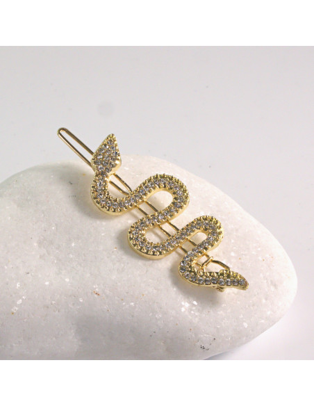 Spinka do włosów ZŁOTY WĄŻ CYRKONIA Lolita Akcesoria