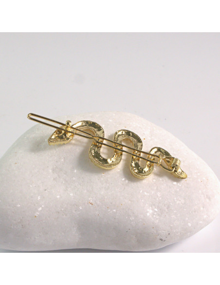 Spinka do włosów ZŁOTY WĄŻ CYRKONIA Lolita Akcesoria