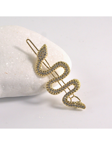 Spinka do włosów ZŁOTY WĄŻ CYRKONIA Lolita Akcesoria