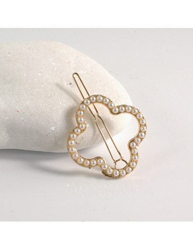 Spinka do włosów KWIAT PERŁA ZŁOTY Lolita...