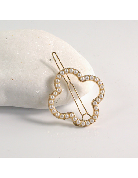 Spinka do włosów KWIAT PERŁA ZŁOTY Lolita Akcesoria