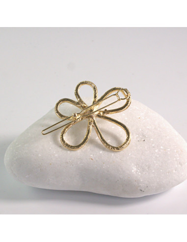 Spinka do włosów KWIAT CEKINY Z PERŁA ZŁOTY...