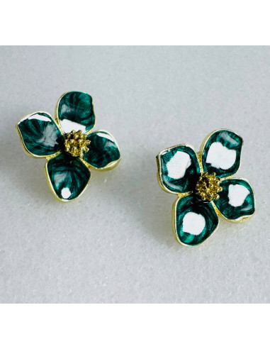 Kolczyki ZIELONE KWIATKI Lolita Accessories...