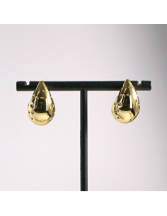 Kolczyki złote łezki z dziurkami 2,2cm SREBRNY SZTYFT 925... 2