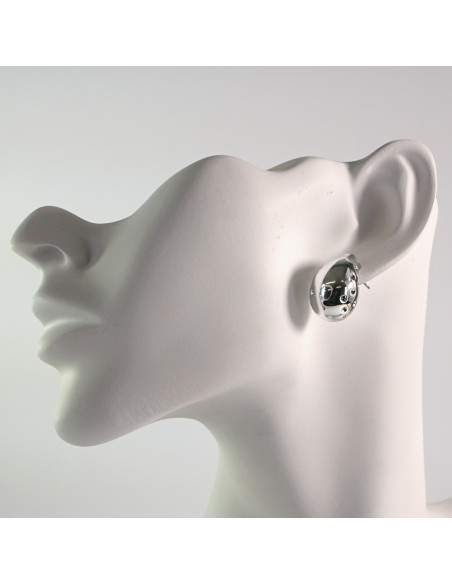 Kolczyki srebrne łezki z dziurkami 2,2cm SREBRNY SZTYFT 925 LolitaAkcesoria