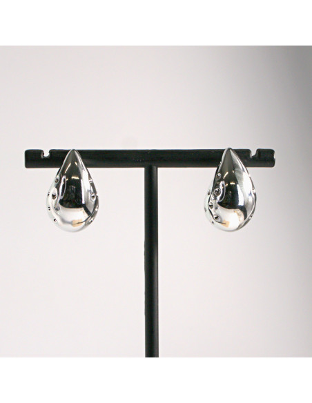 Kolczyki srebrne łezki z dziurkami 2,2cm SREBRNY SZTYFT 925 LolitaAkcesoria