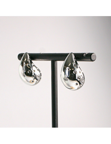 Kolczyki srebrne łezki z dziurkami 2,2cm...