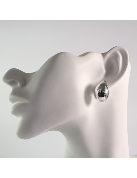 Kolczyki srebrne łezki młotkowane 2,3cm SREBRNY SZTYFT 925 Lolita Akcesoria