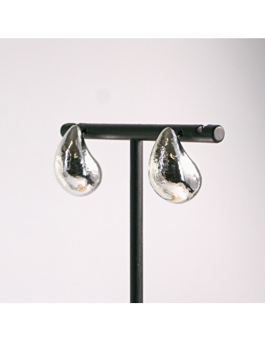 Kolczyki srebrne łezki młotkowane 2,3cm SREBRNY...