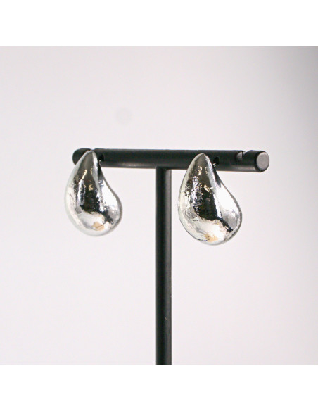 Kolczyki srebrne łezki młotkowane 2,3cm SREBRNY SZTYFT 925 Lolita Akcesoria