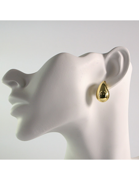 Kolczyki złote łezki gładkie 2,3cm SREBRNY SZTYFT 925 Lolita Akcesoria