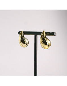 Kolczyki złote łezki gładkie 2,3cm SREBRNY SZTYFT 925... 2