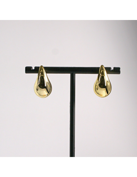 Kolczyki złote łezki gładkie 2,3cm SREBRNY SZTYFT 925 Lolita Akcesoria