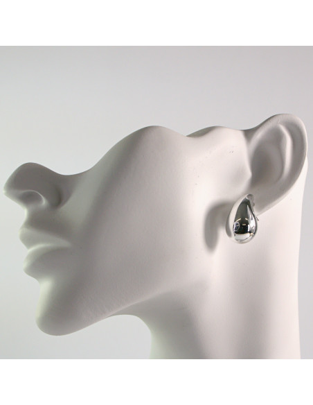 Kolczyki srebrne łezki gładkie 2,3cm SREBRNY SZTYFT 925 Lolita Akcesoria