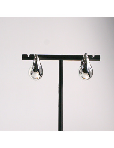 Kolczyki srebrne łezki gładkie 2,3cm SREBRNY...