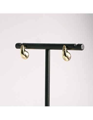 Kolczyki złote łezki małe gładkie 1,2cm SREBRNY...