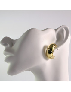 Kolczyki złote łezki księżyce 3cm SREBRNY SZTYFT 925...