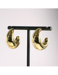 Kolczyki złote łezki księżyce 3cm SREBRNY SZTYFT 925... 2