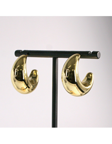 Kolczyki złote łezki księżyce 3cm SREBRNY...