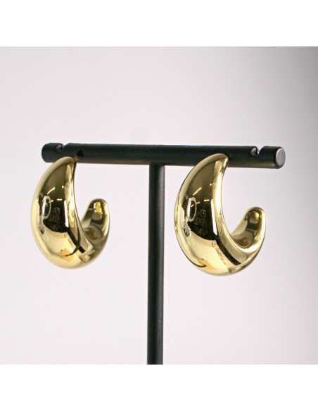 Kolczyki złote łezki księżyce 3cm SREBRNY SZTYFT 925 Lolita Akcesoria