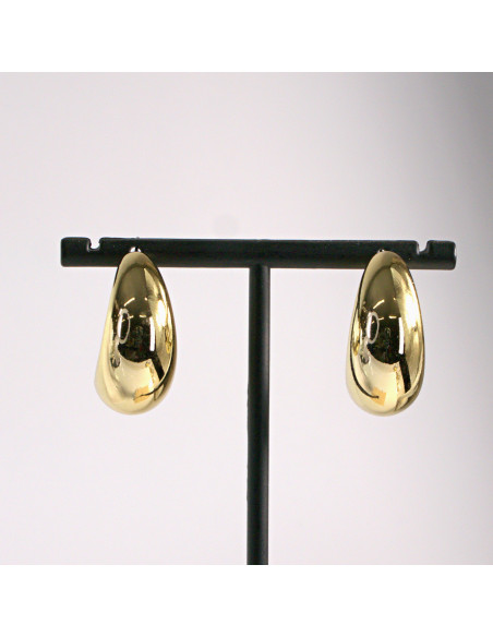 Kolczyki złote łezki księżyce 3cm SREBRNY SZTYFT 925 Lolita Akcesoria