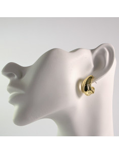 Kolczyki złote łezki profilowane 2,3cm SREBRNY SZTYFT 925...