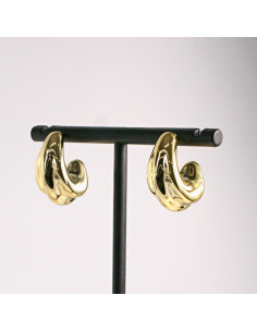 Kolczyki złote łezki profilowane 2,3cm SREBRNY SZTYFT 925... 2