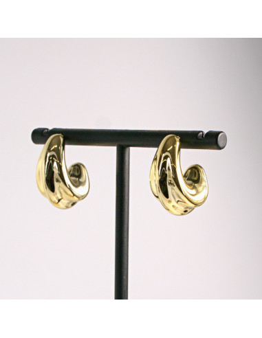 Kolczyki złote łezki profilowane 2,3cm SREBRNY...