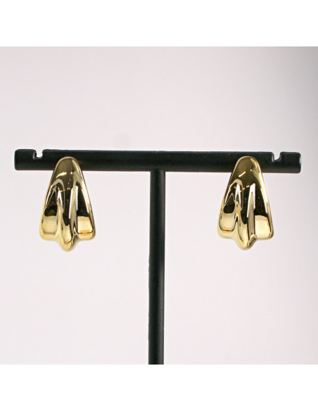 Kolczyki złote łezki profilowane 2,3cm SREBRNY SZTYFT 925 Lolita Akcesoria