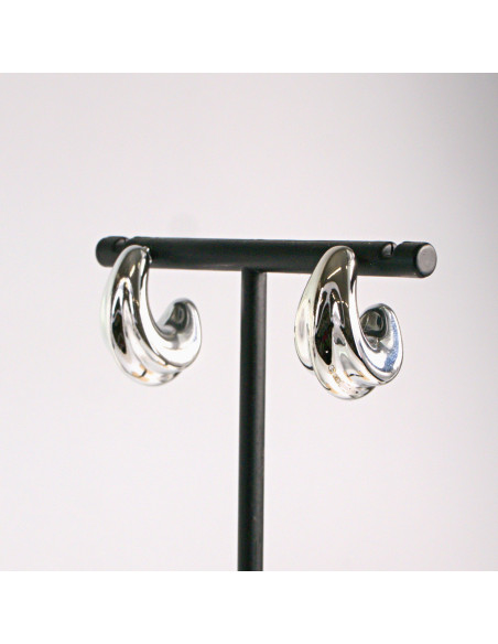 Kolczyki srebrne łezki profilowane 2,3cm SREBRNY SZTYFT 925 LolitaAkcesoria