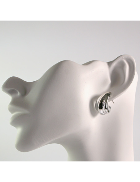 Kolczyki srebrne łezki profilowane 2,3cm SREBRNY SZTYFT 925 LolitaAkcesoria