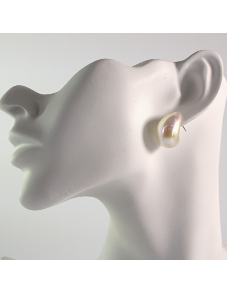 Kolczyki perłowe łezki 2,1cm SREBRNY SZTYFT 925 Lolita Akcesoria