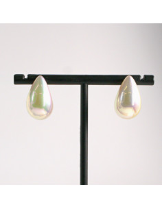 Kolczyki perłowe łezki 2,1cm SREBRNY SZTYFT 925 Lolita... 2