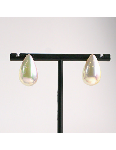 Kolczyki perłowe łezki 2,1cm SREBRNY SZTYFT 925...