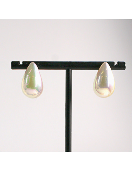 Kolczyki perłowe łezki 2,1cm SREBRNY SZTYFT 925 Lolita Akcesoria