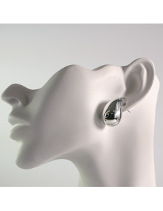 Kolczyki srebrne duże łezki 2,8cm SREBRNY SZTYFT 925...