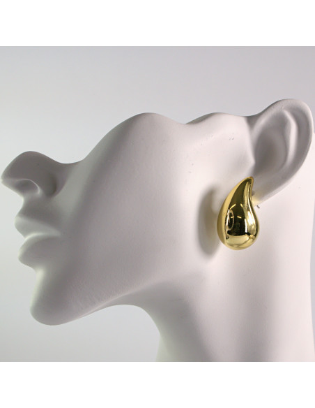 Kolczyki złote duże łezki 2,8cm SREBRNY SZTYFT 925 Lolita Akcesoria