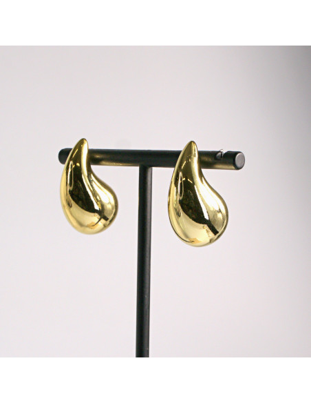 Kolczyki złote duże łezki 2,8cm SREBRNY SZTYFT 925 Lolita Akcesoria