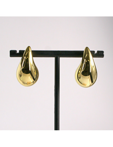 Kolczyki złote duże łezki 2,8cm SREBRNY SZTYFT...