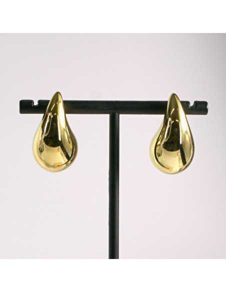 Kolczyki złote duże łezki 2,8cm SREBRNY SZTYFT 925 Lolita Akcesoria