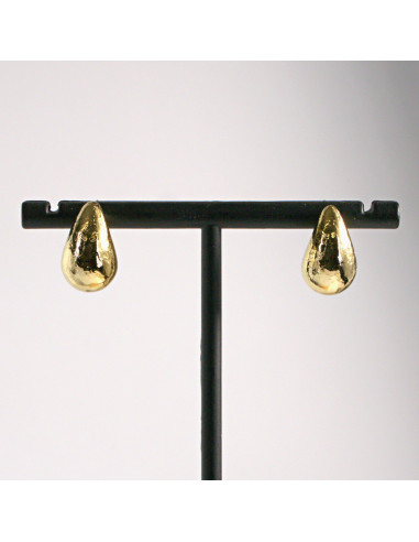 Kolczyki złote łezki młotkowane 1,6cm SREBRNY...