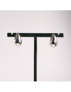 Kolczyki srebrne łezki młotkowane 1,6cm SREBRNY SZTYFT...