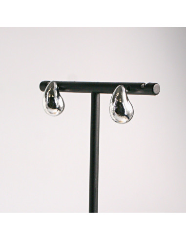 Kolczyki srebrne łezki młotkowane 1,6cm SREBRNY...