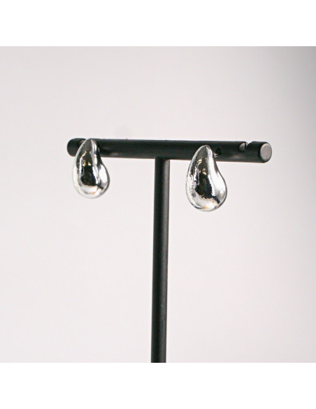 Kolczyki srebrne łezki młotkowane 1,6cm SREBRNY SZTYFT 925 Lolita Akcesoria