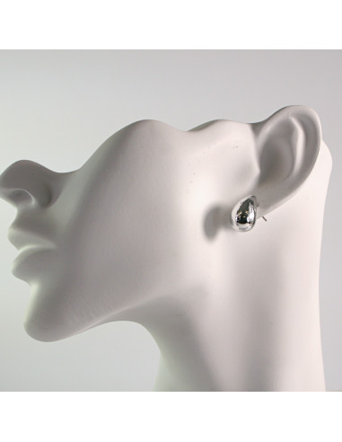 Kolczyki srebrne łezki młotkowane 1,6cm SREBRNY...