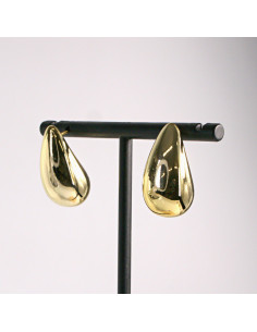 Kolczyki złote łezki proste 2,6cm SREBRNY SZTYFT 925... 2