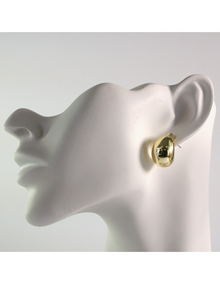 Kolczyki złote krople 2,2cm SREBRNY SZTYFT 925 Lolita Akcesoria