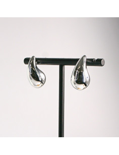 Kolczyki srebrne krople  duże 2,2cm SREBRNY SZTYFT 925... 2