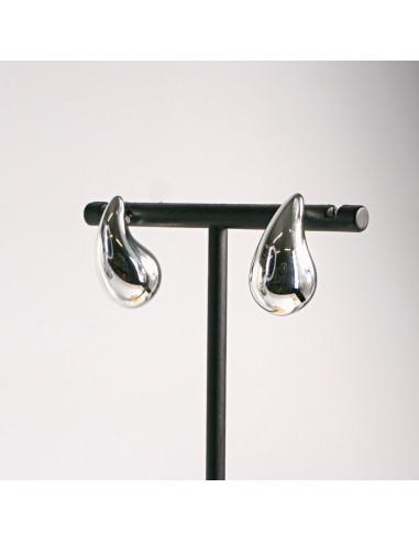 Kolczyki srebrne krople  duże 2,2cm SREBRNY...